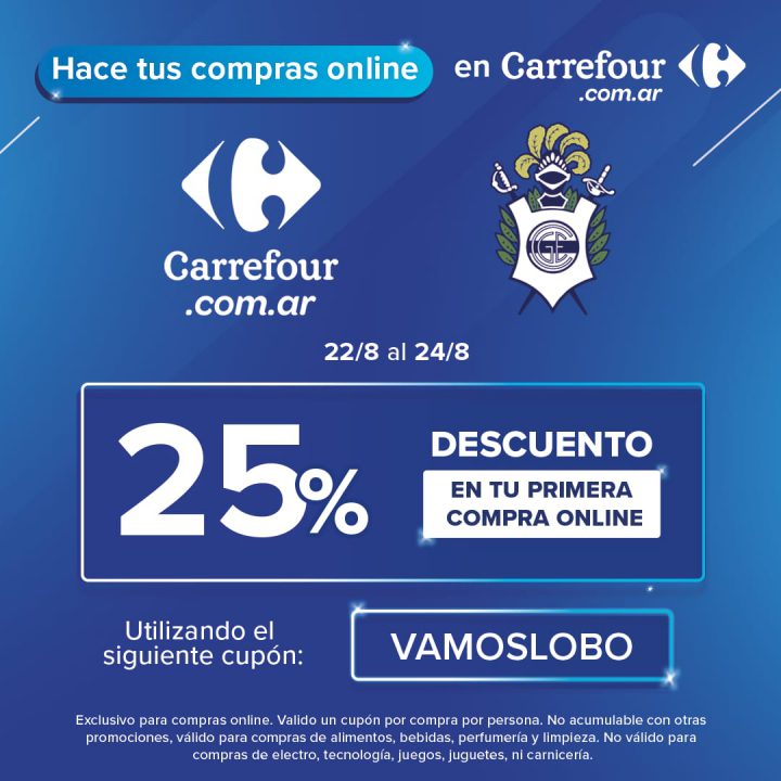 Aprovechá los beneficios en Carrefour online! Club de Gimnasia y Esgrima La Plata
